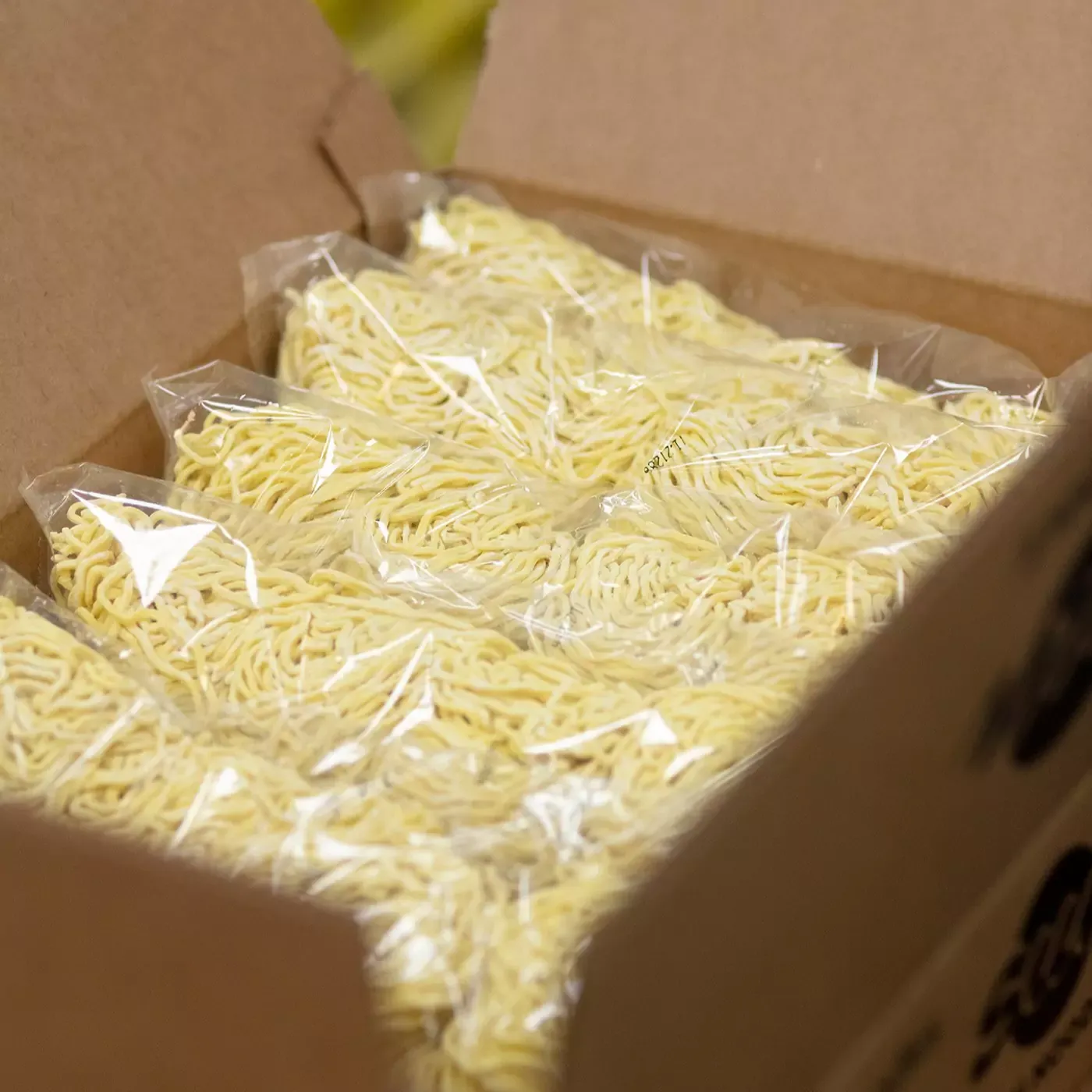 Packed noodles ready to ship